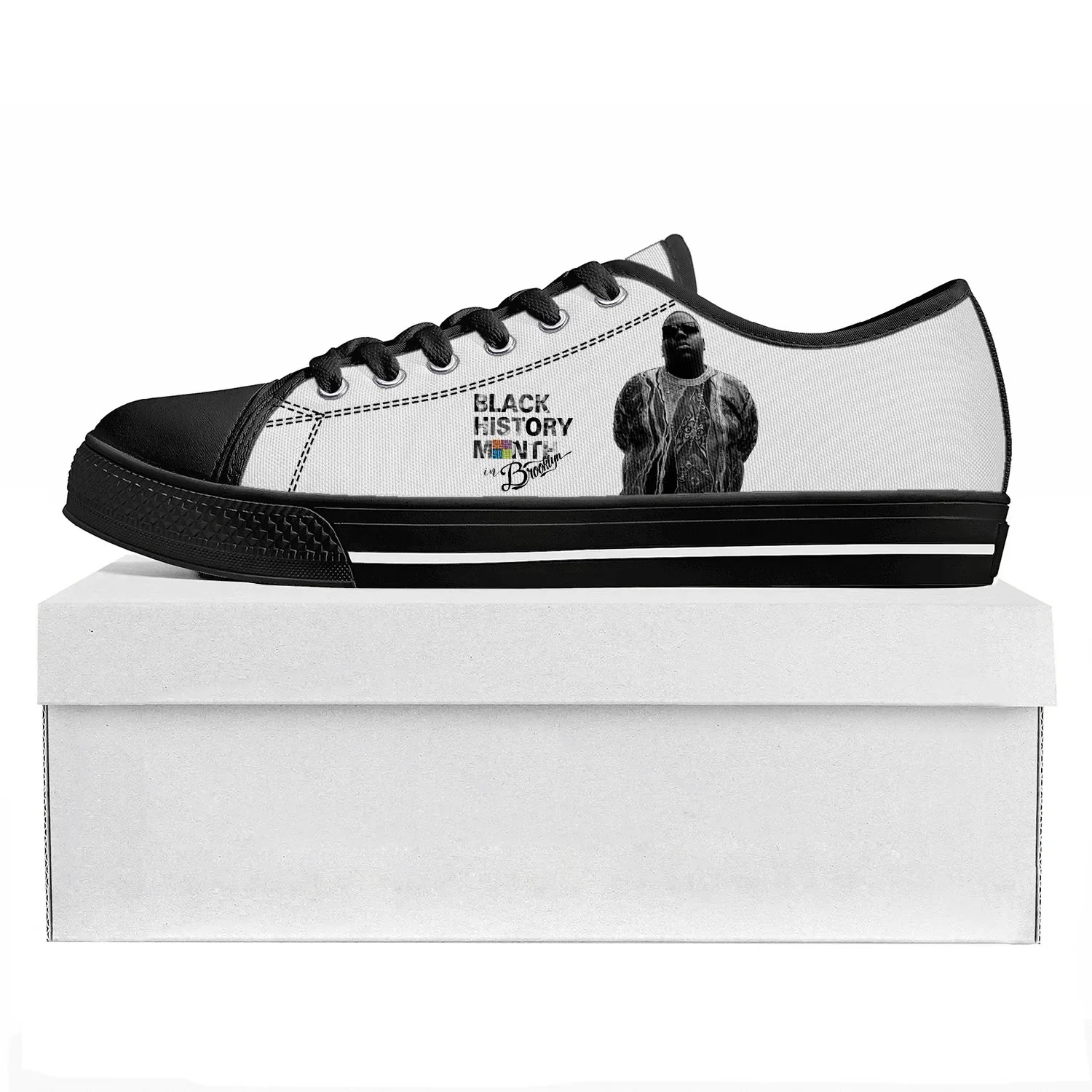 The Notorious B.I.G Rapper Trends Low Top High Quality Sneakers Mens Womens Teenager Canvas Sneaker Couple Shoes Custom Shoe