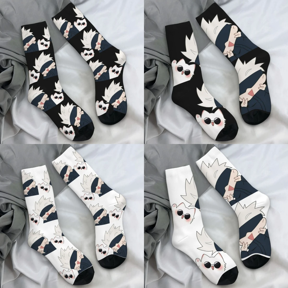 gojo Jujutsu Kaisen Men Women Socks Windproof Novelty Spring Summer Autumn Winter Stockings Gift