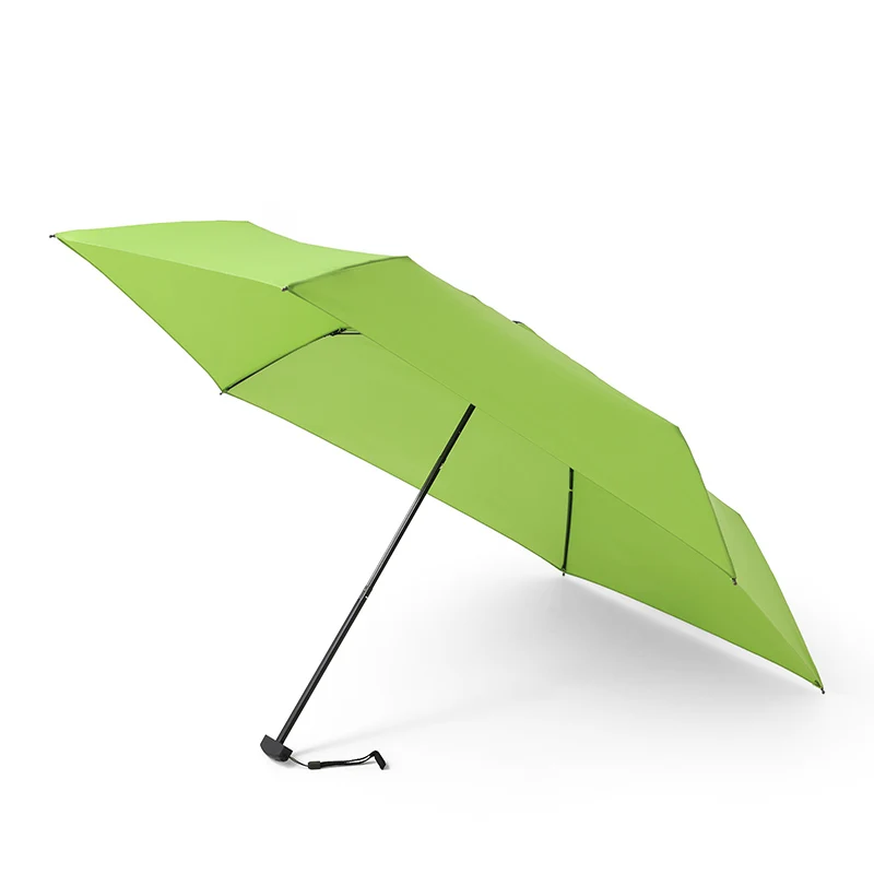 Parachase Flat Rain Umbrella Woman Lightweight 143g Foldable Mini Umbrella Pocket Portable Travel Folding Umbrella Windproof