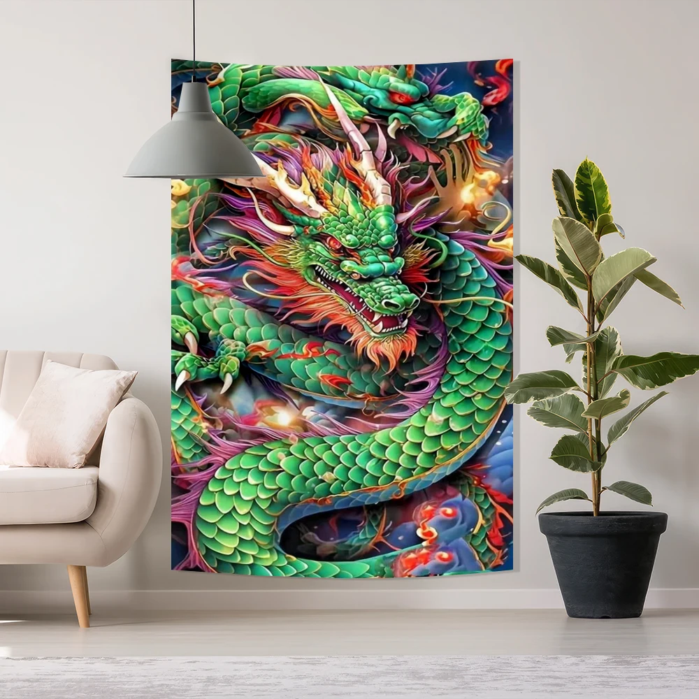 90x150cm Sacred Dragon Tapestry Magic Tapestries Art Home Decor Living Room Wall Hanging Background Cloth