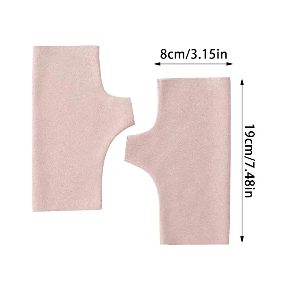 Touch Screen Fingerless Gloves Soft Velvet Wrist Palm Protection Velvet Mittens Solid Color Half Finger Gloves Winter