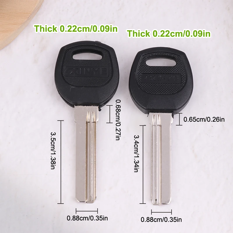 10Pcs Key Embryo AB Lock Security Door Key Blank Electric Door Lock Blank Fingerprint Lock Password Lock Blank Car Key Blanks.