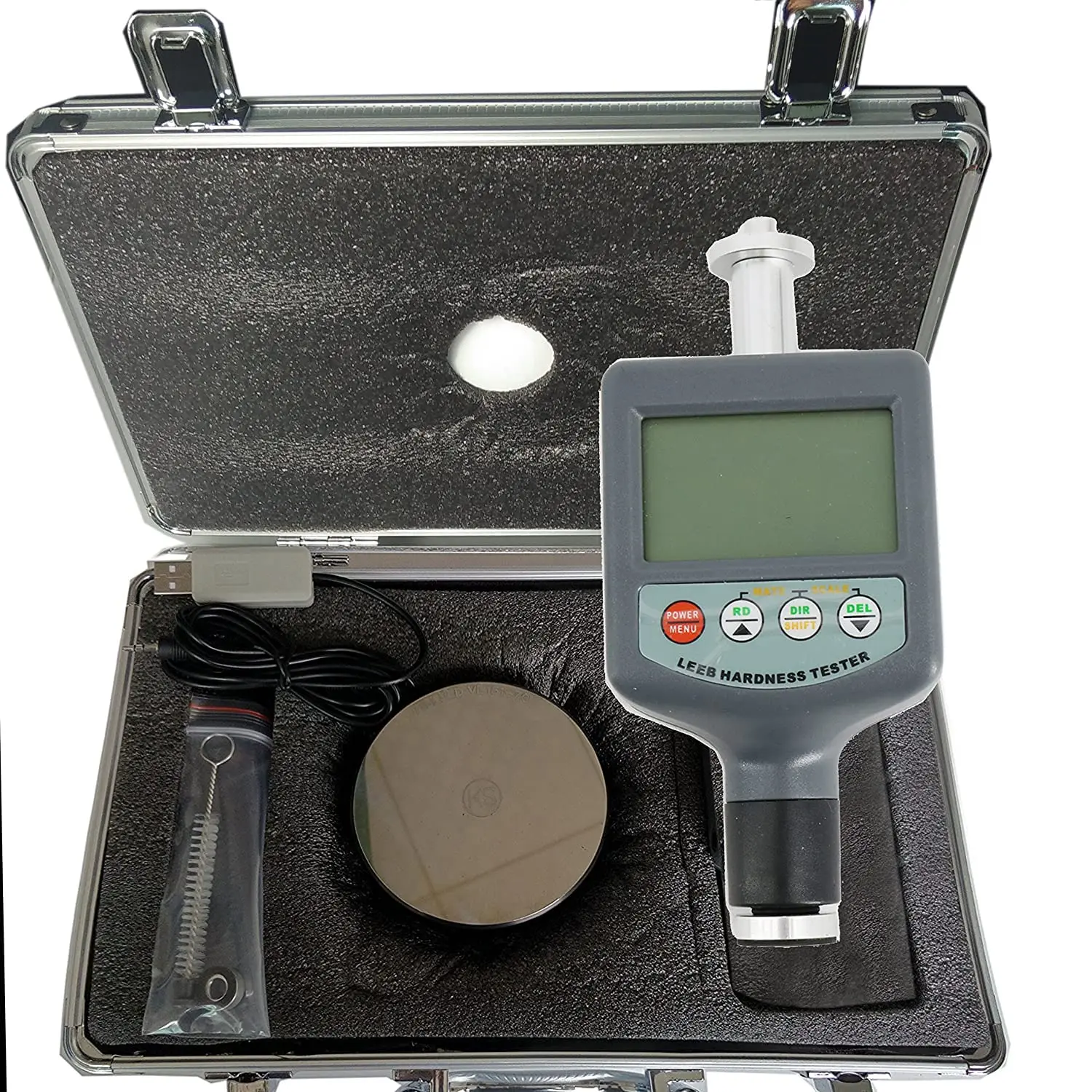 Geïntegreerde Digitale Rebound Leeb Hardheid Meter Metalen Hardheid Tester Gauge Durometer Met Bereik 200 ~ 900 Hld Ijzeren Blok