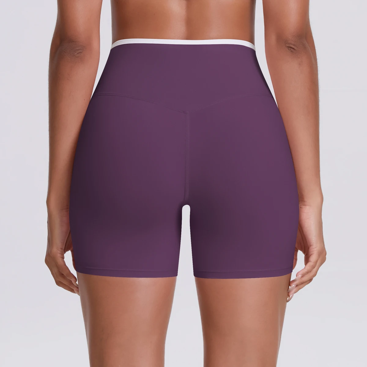 Yoga-Shorts, Damen-Fitness-Shorts, Shorts mit V-förmiger Taille, Lauf- und Fahrradshorts, atmungsaktive Sportleggings, Shorts mit hoher Taille für das Training und das Fitnessstudio. – Detail 15
