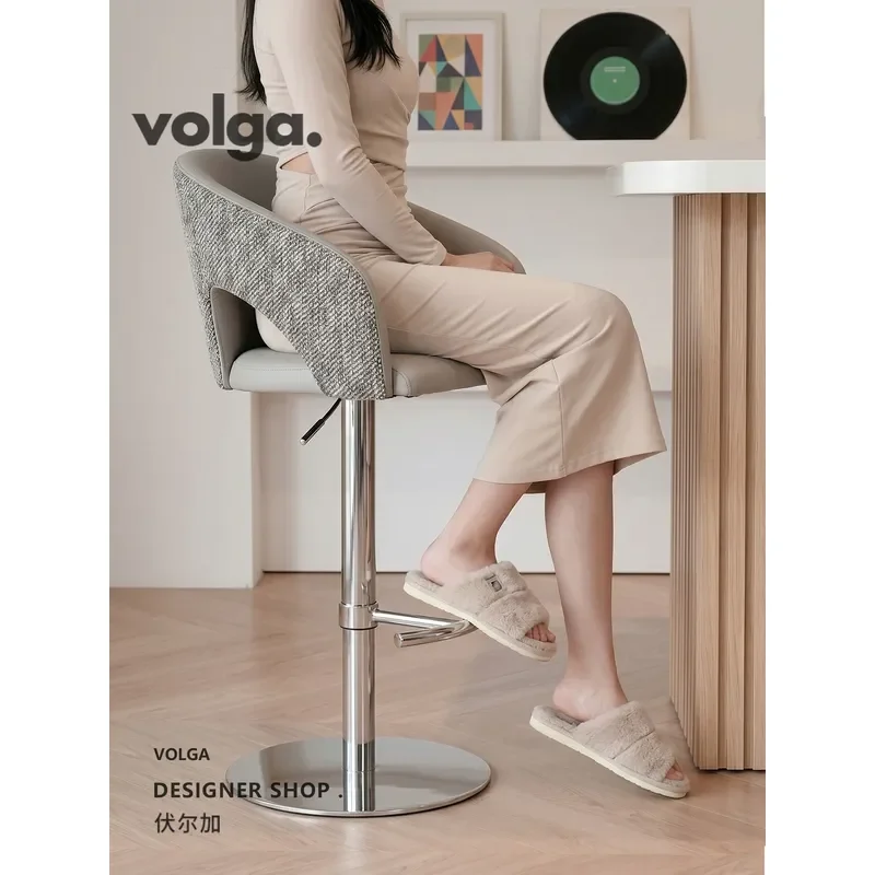 Volga | Italian Lifting Bar Chair Stainless Steel Household Island Chairs | Designer Bar Stool Island Chair