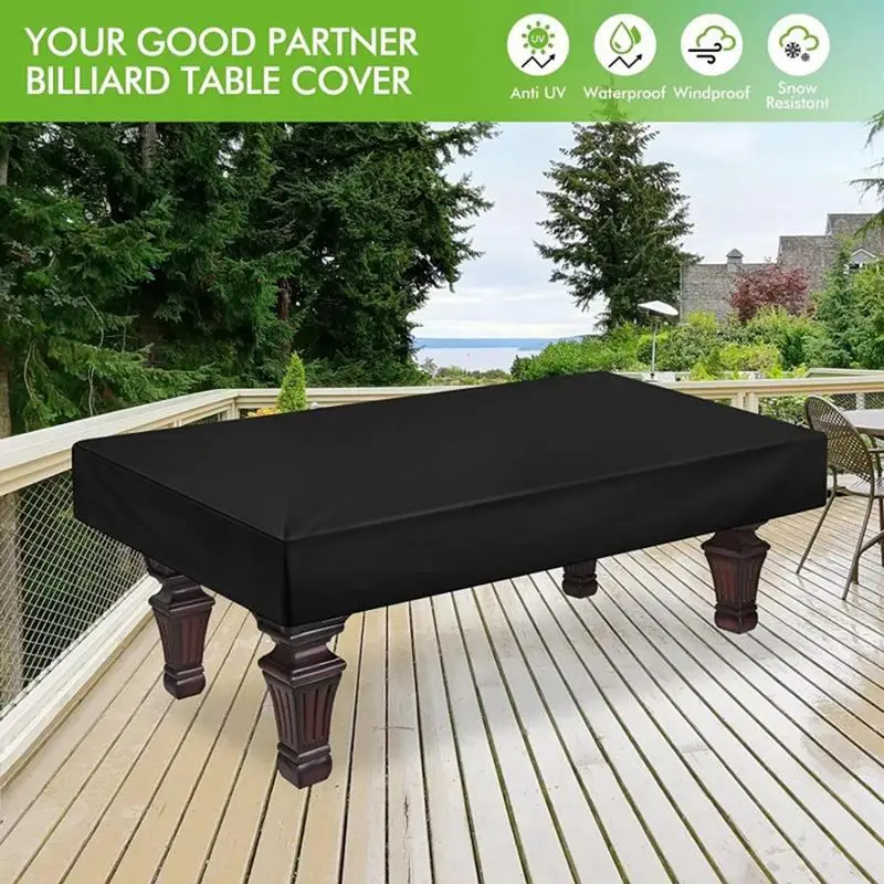 Dustproof Pool Table Cover 210D Waterproof Oxford Cloth Pool Table Cover With Drawstring Multifunction Furniture Protecte Covers