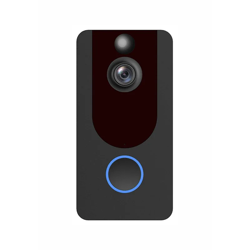 V7 Silver Black Video Doorbell Wifi Smart Intercom 2.4G Wireless HD Video Doorbell