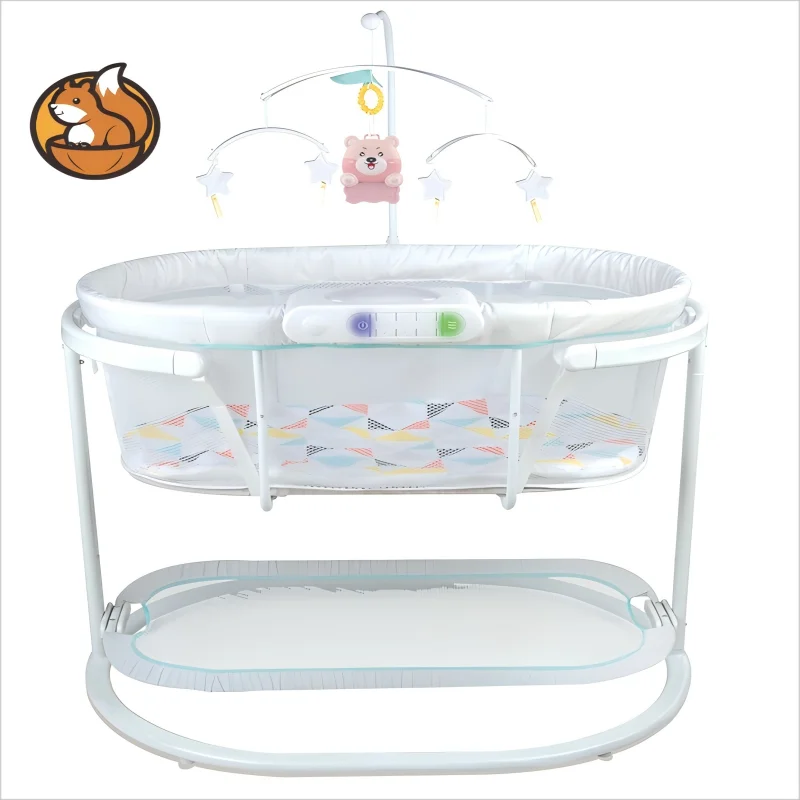 الحديثة متعددة الوظائف الطفل سوينغ السرير مع سلالة الموسيقية مهد ناموسية ولعب معلقة الخشب الصلب