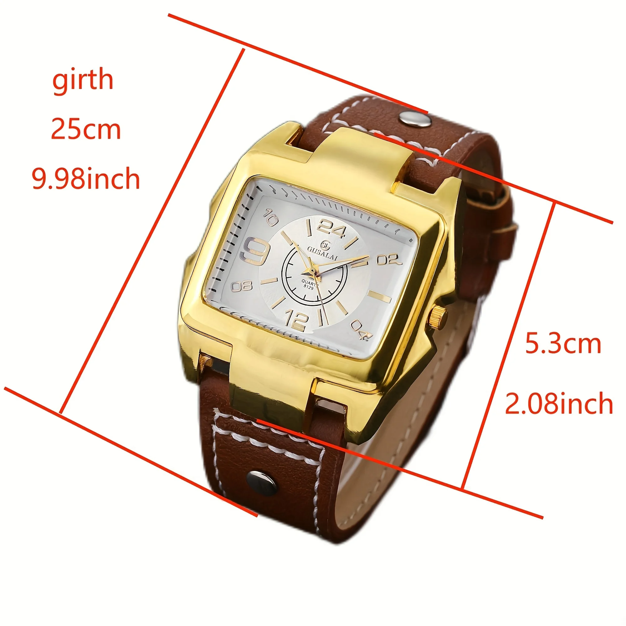 1PC fashionable and minimalist watch for men and women, square fashionable large dial, trendy men and women couple