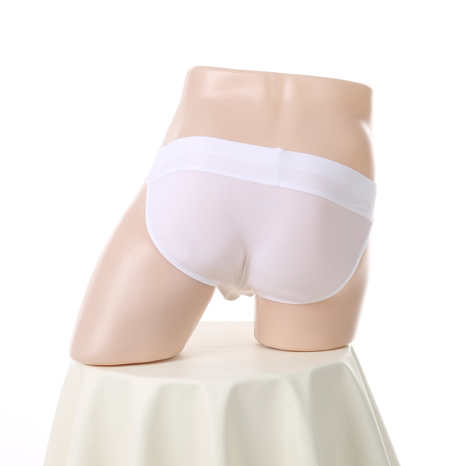 4er-Pack Gym-Slips für Herren, Unterwäsche mit großem Beutel, Sportunterhose, Trainingsunterwäsche, Fitness, bequem, für Bodybuilding, hoch geschnitten, breiter Bund – Detail 4