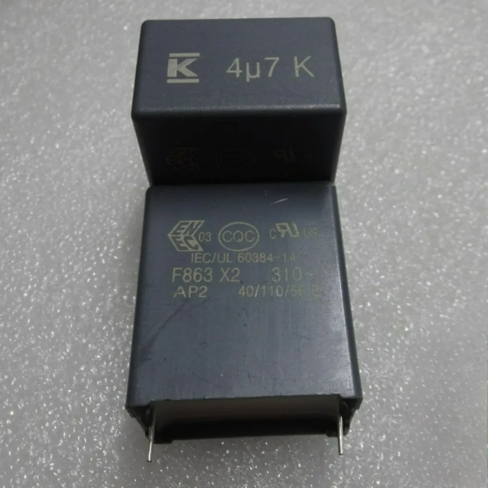 F863 4.7uf 310VAC 4u7 475 K Brand New 28mm Film Capacitor (Thickness: 22mm)