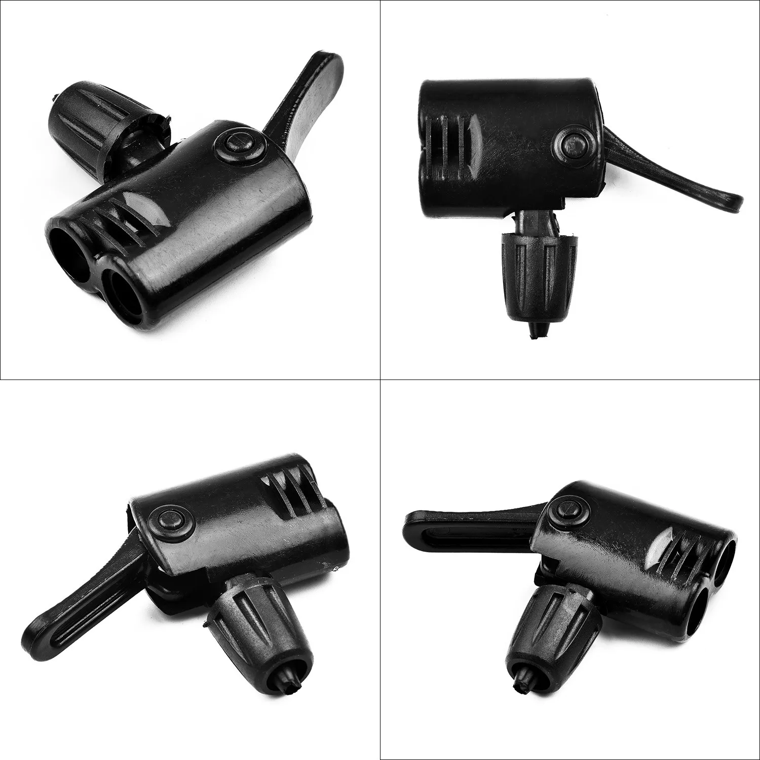 Bicycle Track Pump Nozzle Dual Head Adapter Convertor Bike Inflator Air Nozzle Clip Bicycle Pump Multipurpose US To UK Nozzle