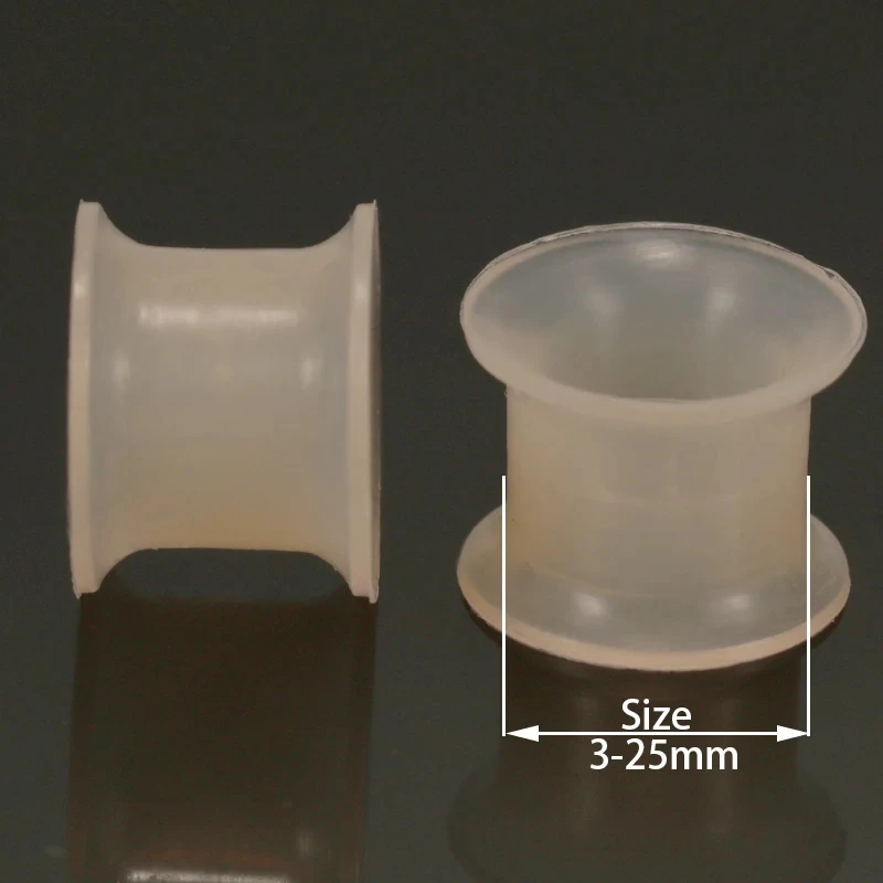 2 قطعة اللحم اللون مرنة سيليكون الأذن المقابس الأنفاق الأذن الثقب Earlets الأذن نقالات المتوسع الأذن توسعات مجوهرات للجسم #6