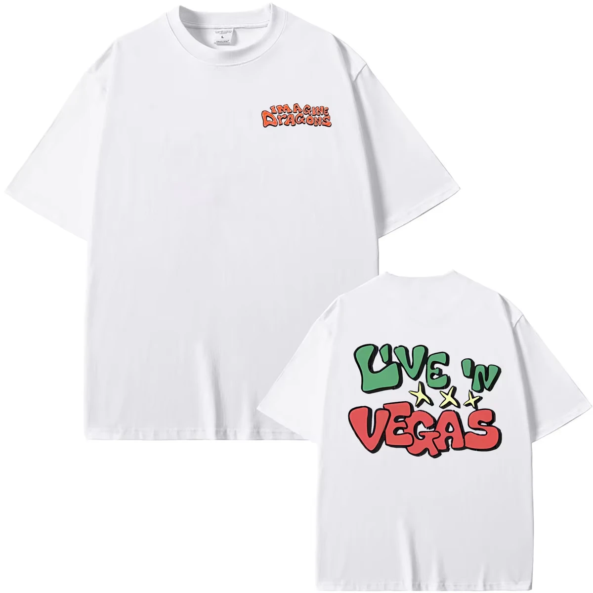 2026 Summer Hot Sale Rock Band Imagine Dragons Live in Vegas T-shirt Men Women Vintage Top Breathable and Comfortable Clothes