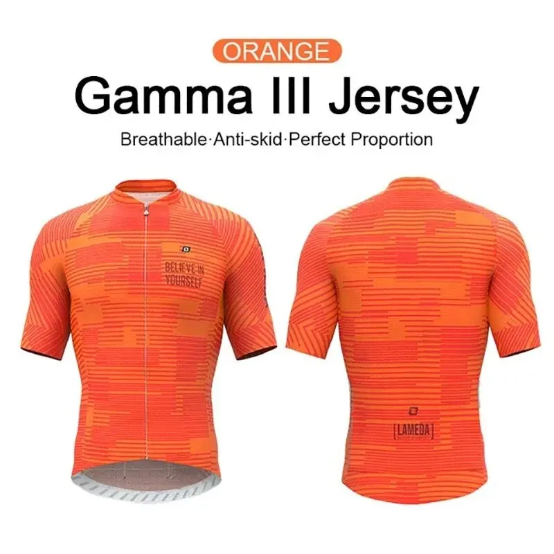 INBIKE Lameda Herren Sommer Rad trikot Kurzarm mit 3 Gesäß taschen grünes Rennrad Trikot für Männer/Frauen MTB Team Kleidung qh018 5