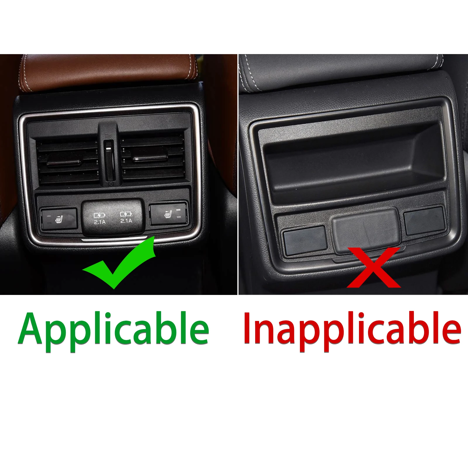 Real Carbon Fiber Car Accessories Rear Air Vent Trim Cover Soft Sticker For Subaru Forester SK 2019 2020 2021 2022 2023 2024 - view 5