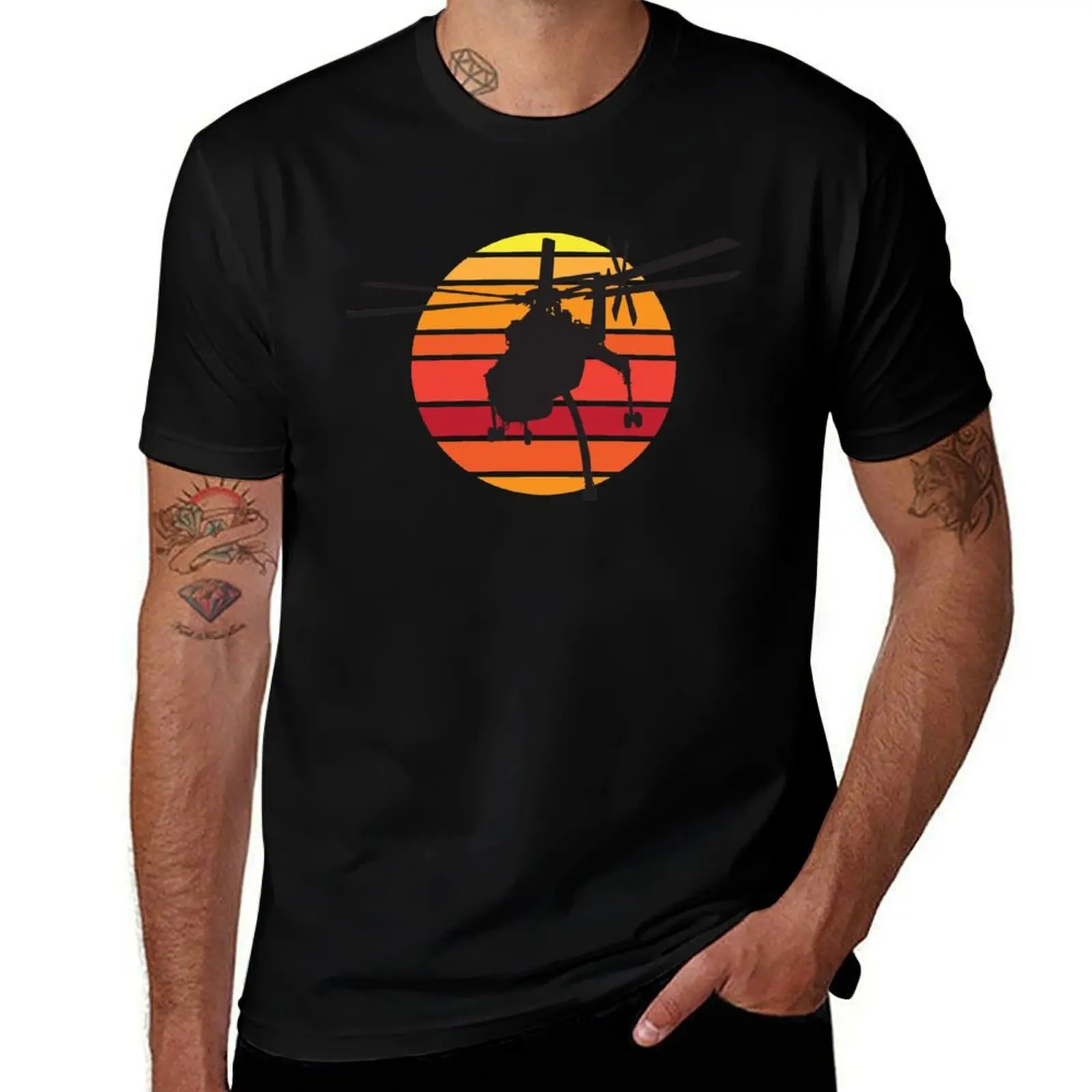 Sikorsky S-64F Skycrane Helicopter: Camiseta clásica básica informal