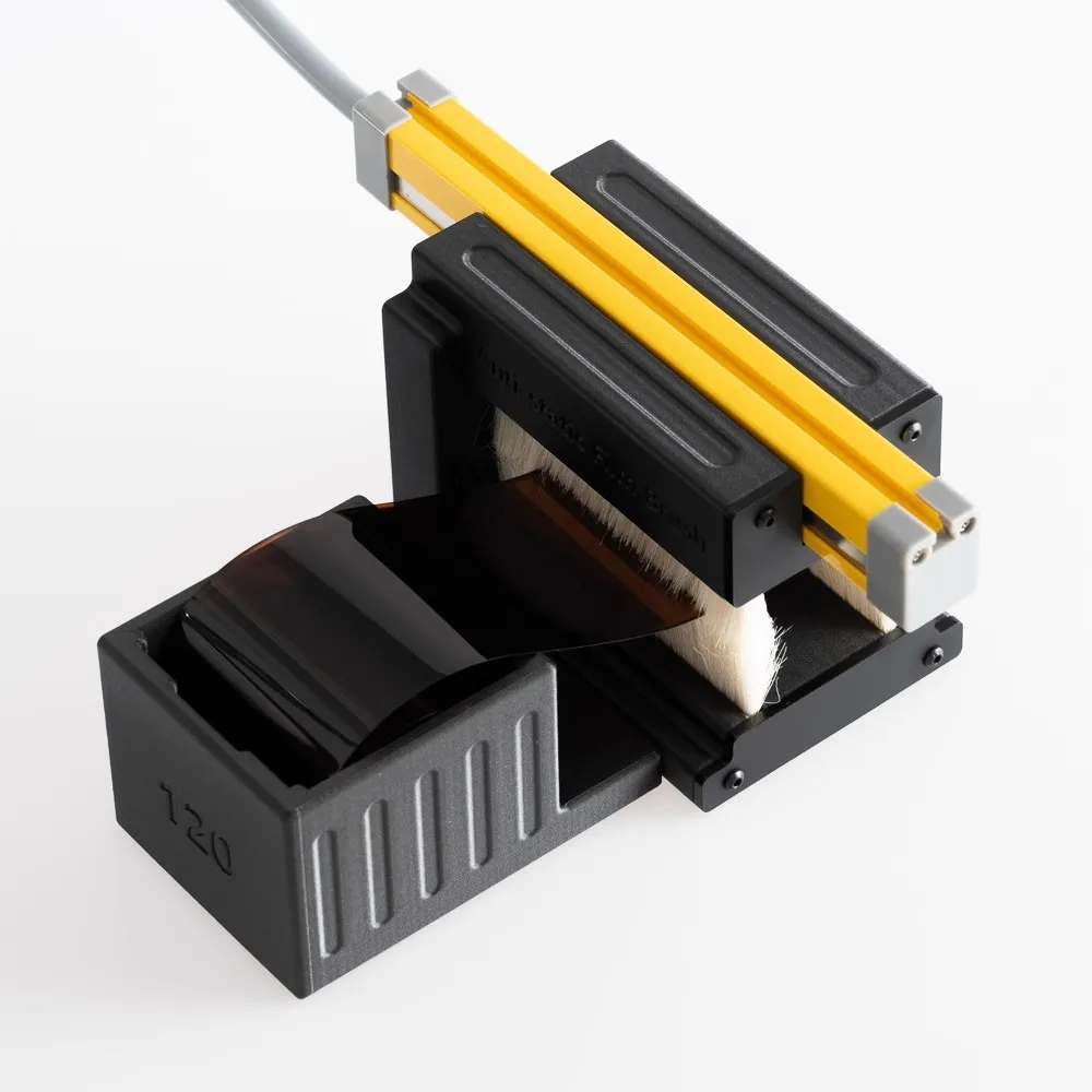 فرشاة الماسح الضوئي لإزالة الغبار من الفيلم السلبي ومجموعة شريط الأيونات المضادة للكهرباء الساكنة - تنظيف فعال لأفلام 135، 120، 4 × 5 #1