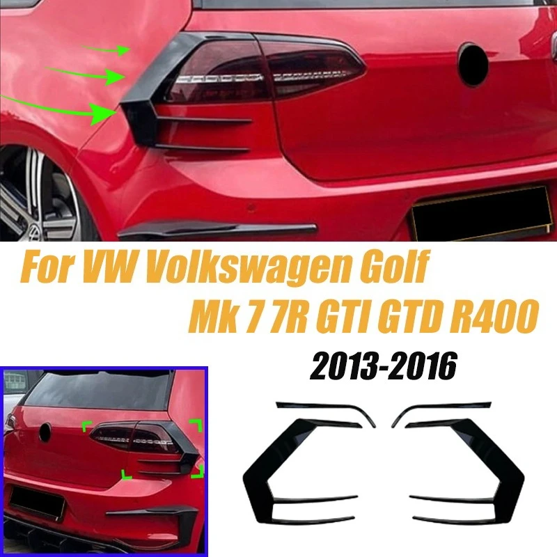 

Для VW Volkswagen Golf Mk 7 7R GTI GTD R400 2013-2016 автомобильный задний бампер, воздушный нож, крышка заднего фонаря, детали для тюнинга кузова, аксессуары