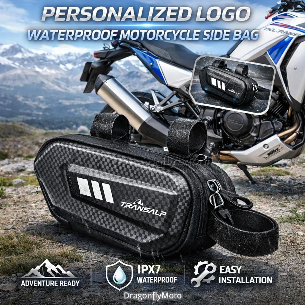

Для мотоцикла Honda XL750 Transalp: Боковая сумка с индивидуальным логотипом, водонепроницаемая, жесткий корпус, седельная сумка