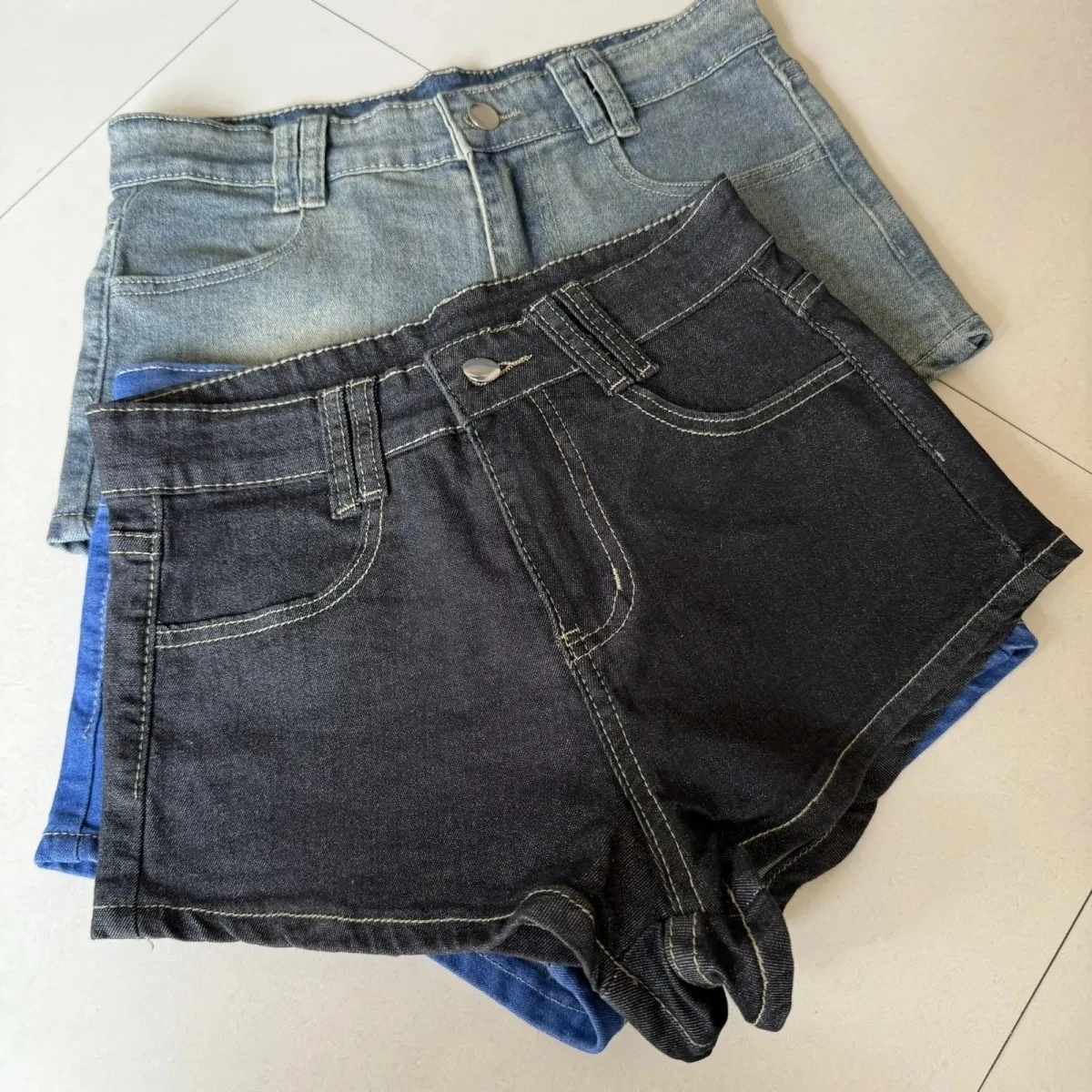 High elasticity Slightly exposed buttocks tight fitting High waisted Shorts Summer Jeans New Slim spicy girl Slimming Hot pants