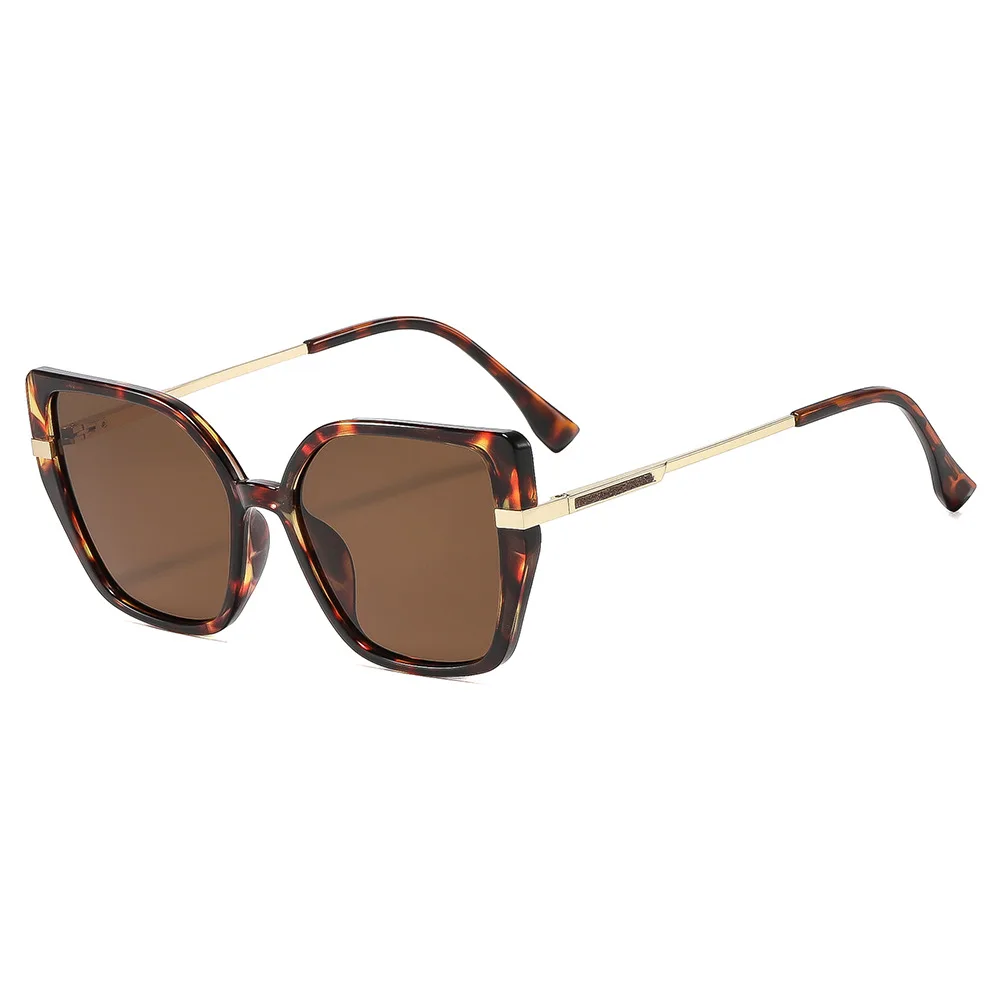 Color block color contrast cat's eye flat lens 2026 new anti-blue light glasses frame trend sunglasses high sense view 4
