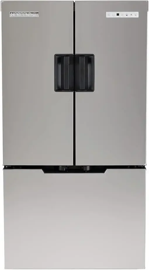 Permanent NORCOLD N15DCSS 15 Cubic Foot 12V DC 3 Door Dual Compartment Refrigerator With Freezer 6.5 Amp Draw 32 3 4 Inch Width 24 Inch Depth 63 5 16 Inch Height