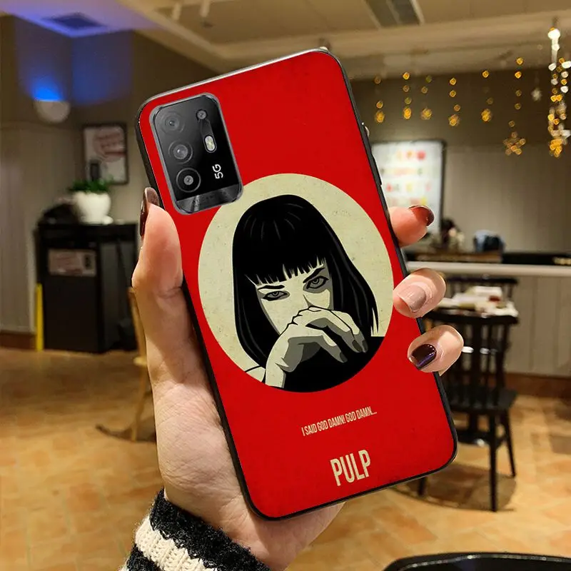 Pulp Fiction Poster Univers Fan Art Phone cover For OPPO A74 A78 A98 A94 A54 A72 5G A57 A96 A53 A9 A73 2020 A53S 4G Cases coque