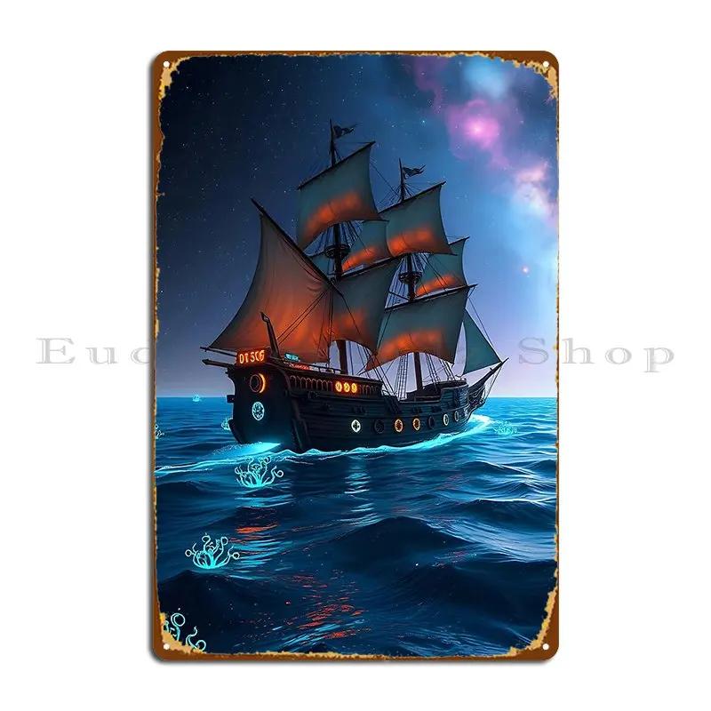 A I مخدر البخاخة القراصنة السفينة علامات معدنية سينما الديكور سينما لوحات الحديد تين تسجيل ملصق #1