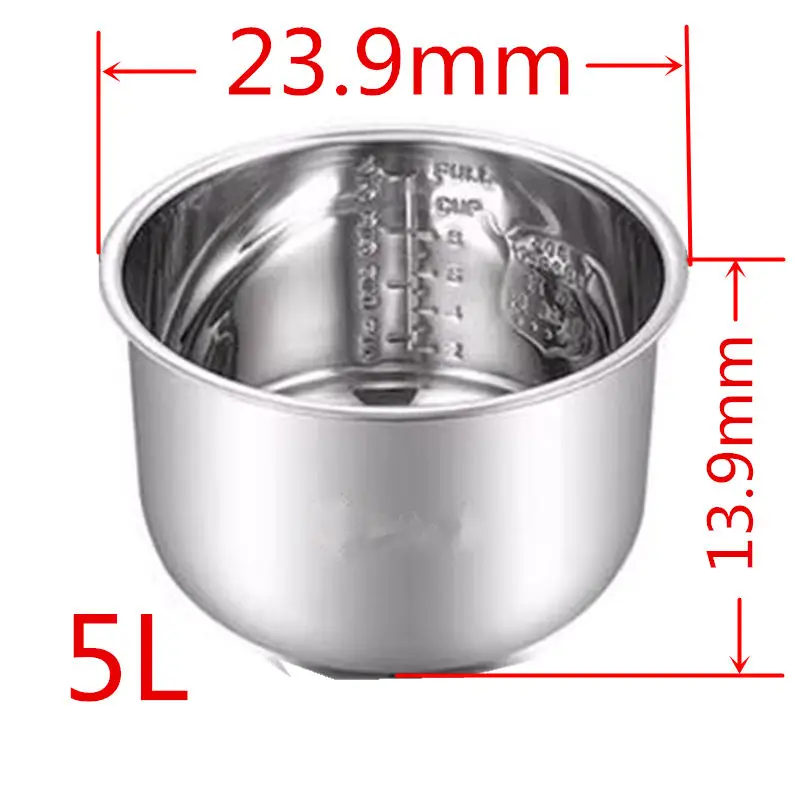 

Suitable for Midea 5L electric pressure cooker 304 stainless steel liner accessories