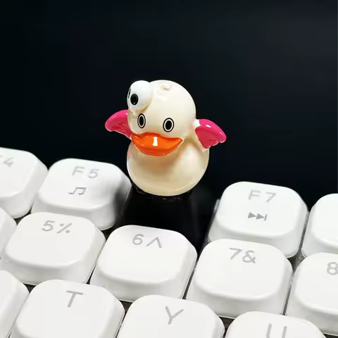 Customized Helloween Gift Funny Little Duck Cartoon Anime Keycaps Cross Axis Mechanical Keyboard Cute Key cap