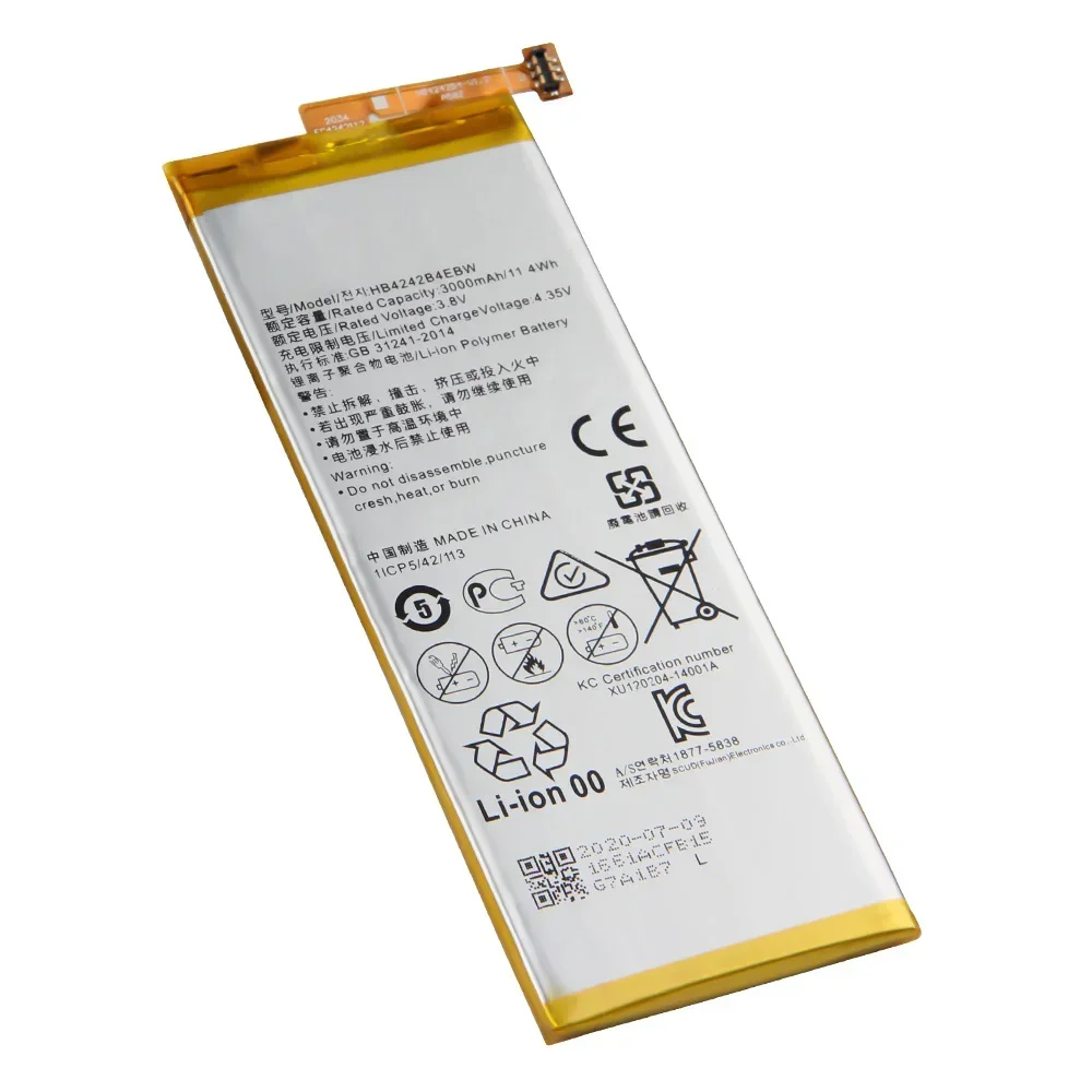 

Replacement Battery HB4242B4EBW For Huawei H60-L11 H60-L04 Honor 4X Honor 6 H60-L01 H60-L02 Phone Battery With Tool 3000mAh
