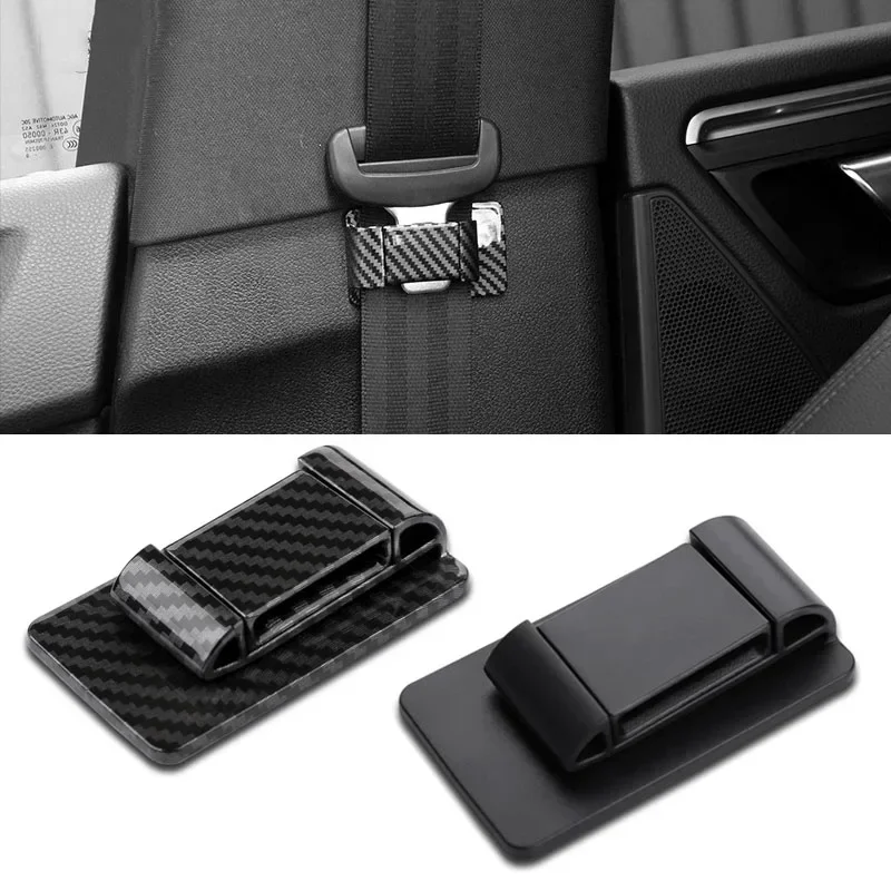 Sicherheitsgurt-Halterung Stabilisator Schwarz Sicherheitsgurt-Halterung Befestiger Kohlefaser Sicherheitsgurt-Clip Auto-Innenausstattung