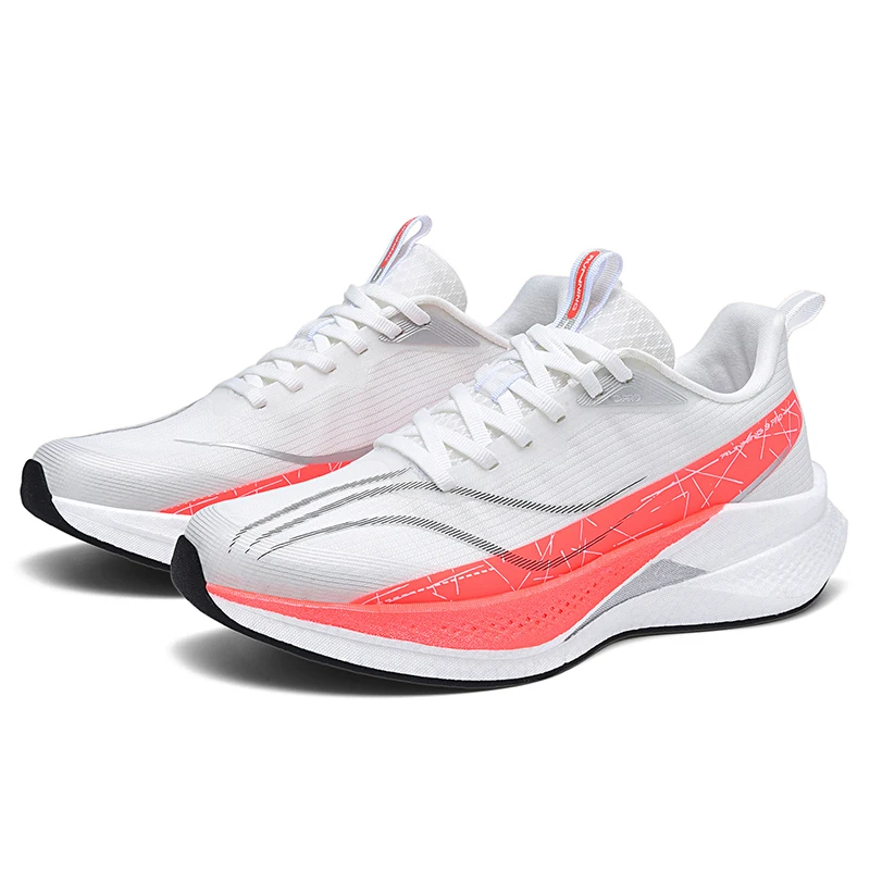 

Мужские спортивные кроссовки, легкие гоночные беговые кроссовки с карбоновой пластиной, зимние, с амортизацией, противоскользящие, износостойкие, дышащие