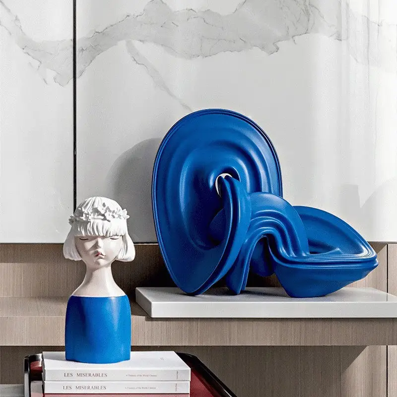 

Home Decor Modern Simple Abstract Geometric Sculpture Ornaments Sales Office Hotel Living Room Entrance Soft Accessories Statues