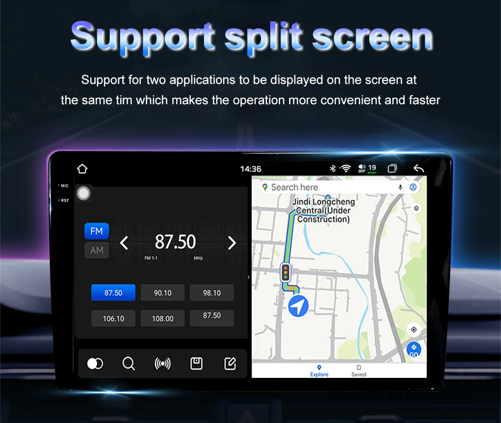 10''/11.5'' Android Car Gps Navigation 8Core Universal Player Dual Screen Carplay Stereo Touch Screen Radio for Different Cars