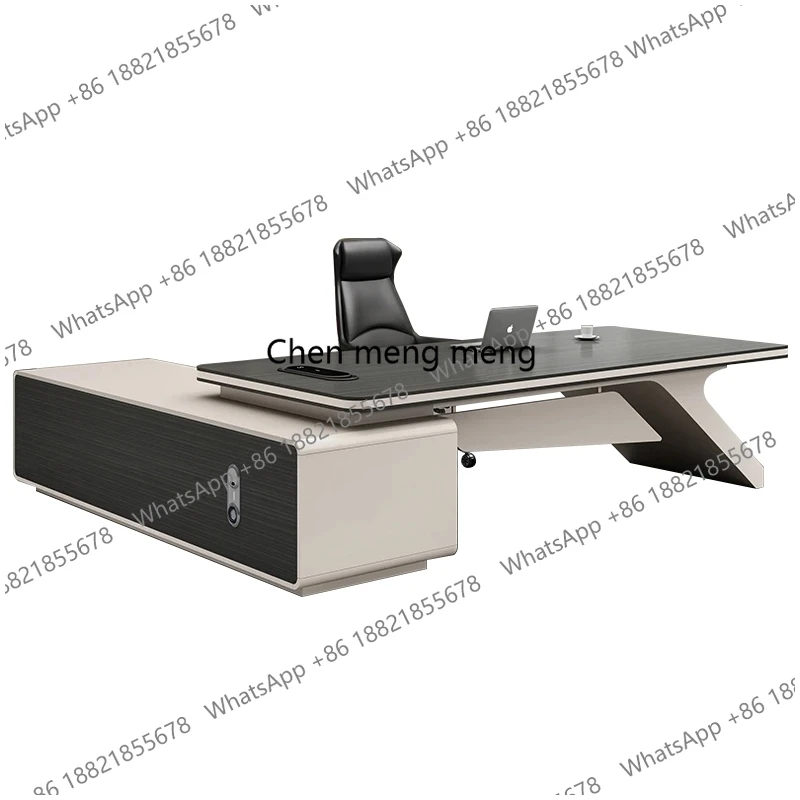 

Европейский современный офисный стол-органайзер с книжной полкой, элитный компьютерный стол для руководителя, угловой