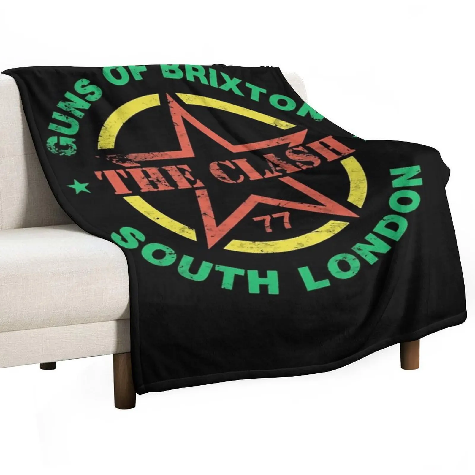 Guns of Brixton Logo Throw Blanket Hairys Soft Blankets For Sofas Thermal Travel Blankets