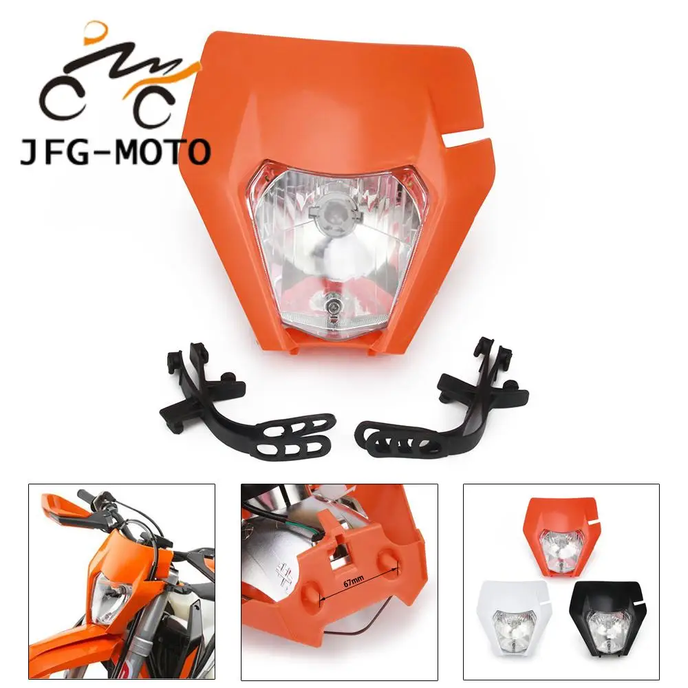 Universal Headlight  Motorcycles Parts Headlamp Head Light Fairing Supermoto For KTM EXC EXCF SXF SX XC XCW XCF XCFW 125 150-530