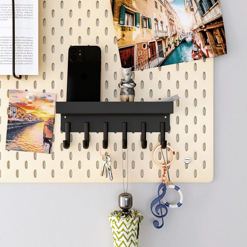 لا يوجد رف تثقيب، رف مفاتيح، جدار باب إبداعي، لا يوجد علاقة مفاتيح مدخل مثقوبة، عينة متعددة الوظائف خاصة #3