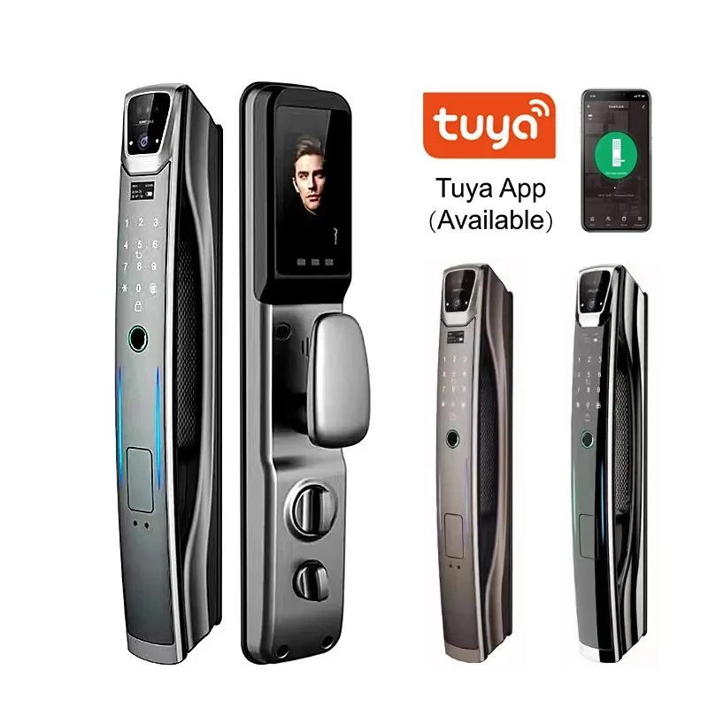 

Face Recognition Door Lock Automatic Locking Remote Central Keyless Entry Fingerprint Digital Lock Tuya With Alexa Google Home