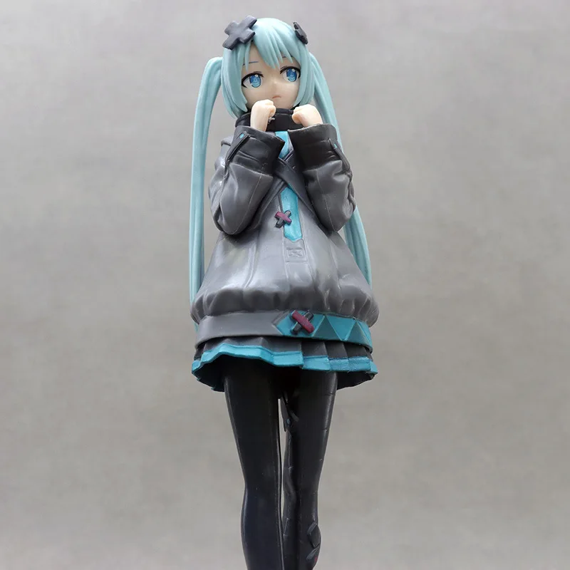 En Stock 21cm Hatsune Miku en el mundo, un Miku que no puedo cantar Anime acción Kwaii Miku figuras modelo juguetes regalos de navidad