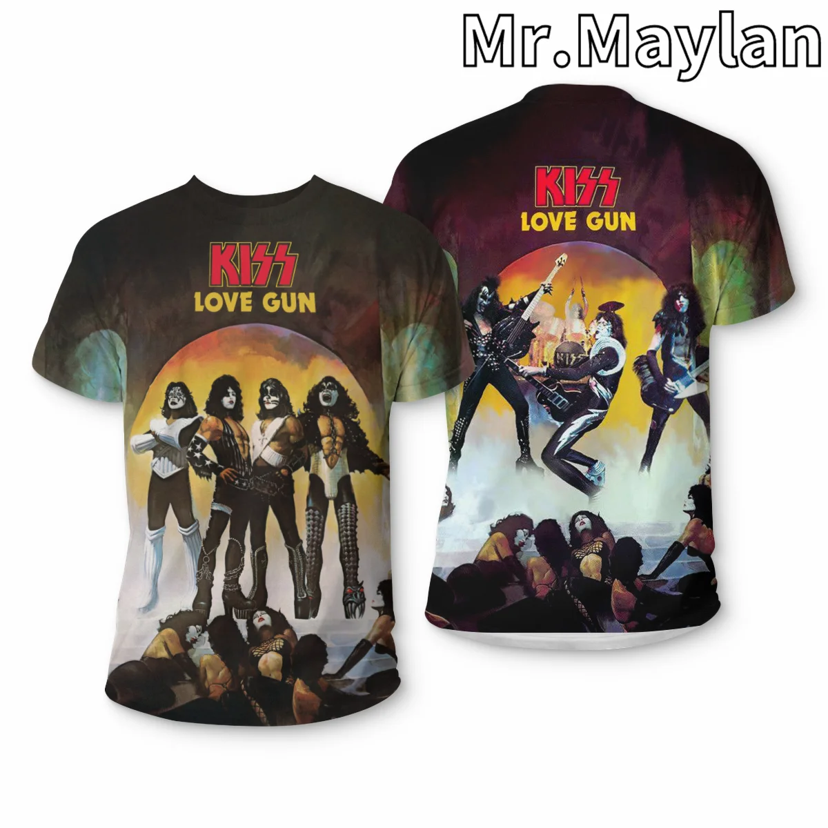 Gene Simmons Men T shirt 3D Print Kiss Band Rock Tshirt Men Women Ropa Casual Streetwear Hiphop O-neck Tee Shirt Men Clothes-189 image 4