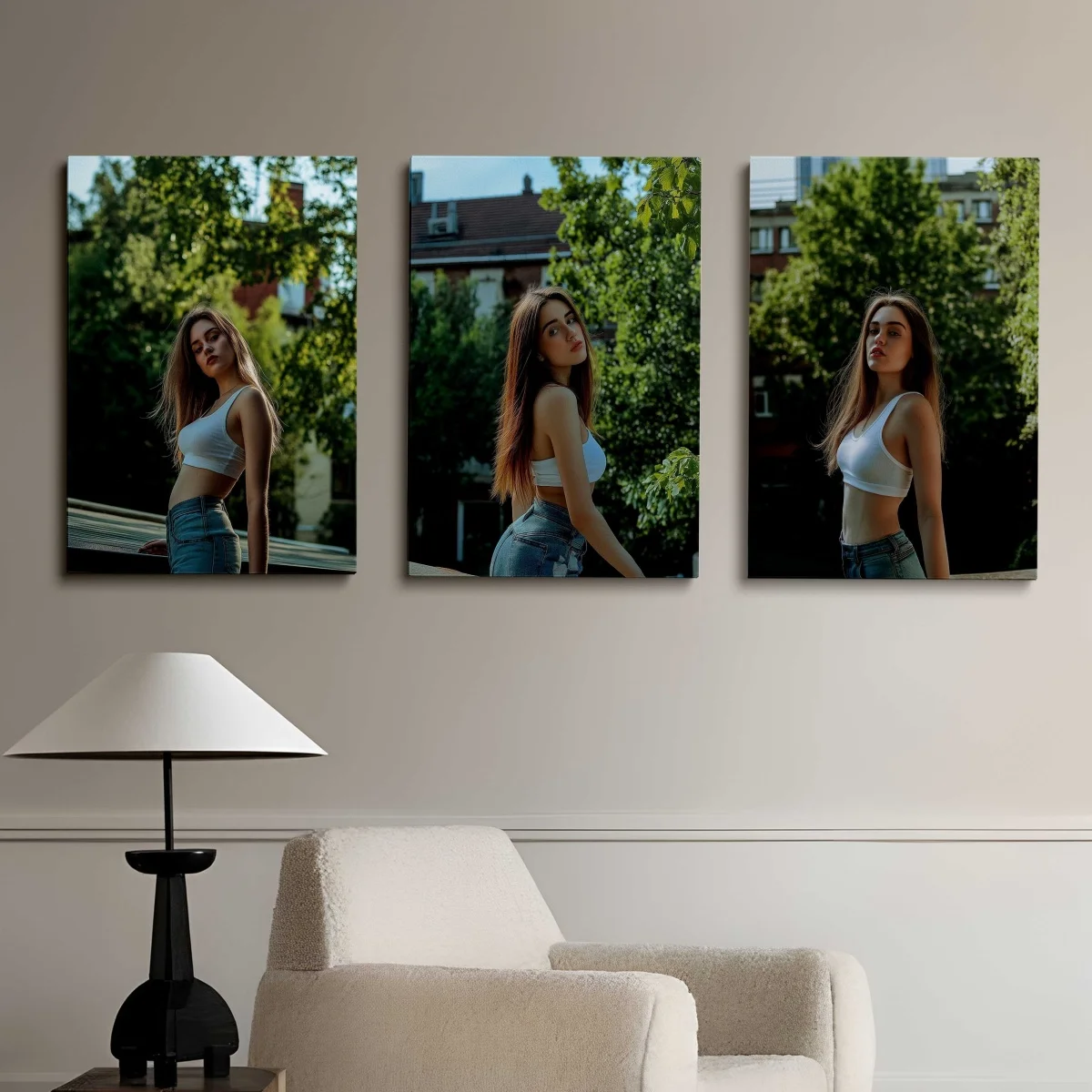 Set of 3 Custom Canvas Prints — Personalize with Your Own Photos, Perfect for Home Decor and Gifts