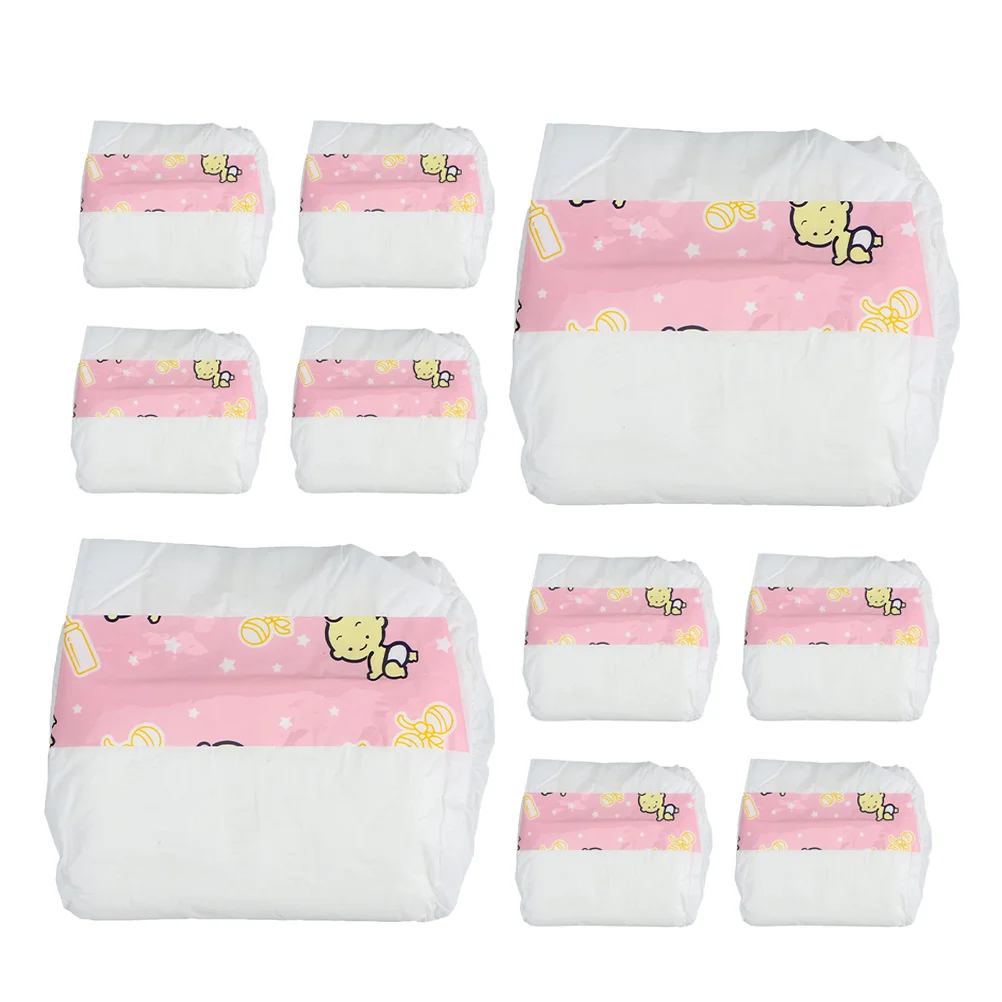 

12 Pcs Dressing Diaper Dolls Nappies Baby Accessories Replace Toy Panties for House Pvc Decor up