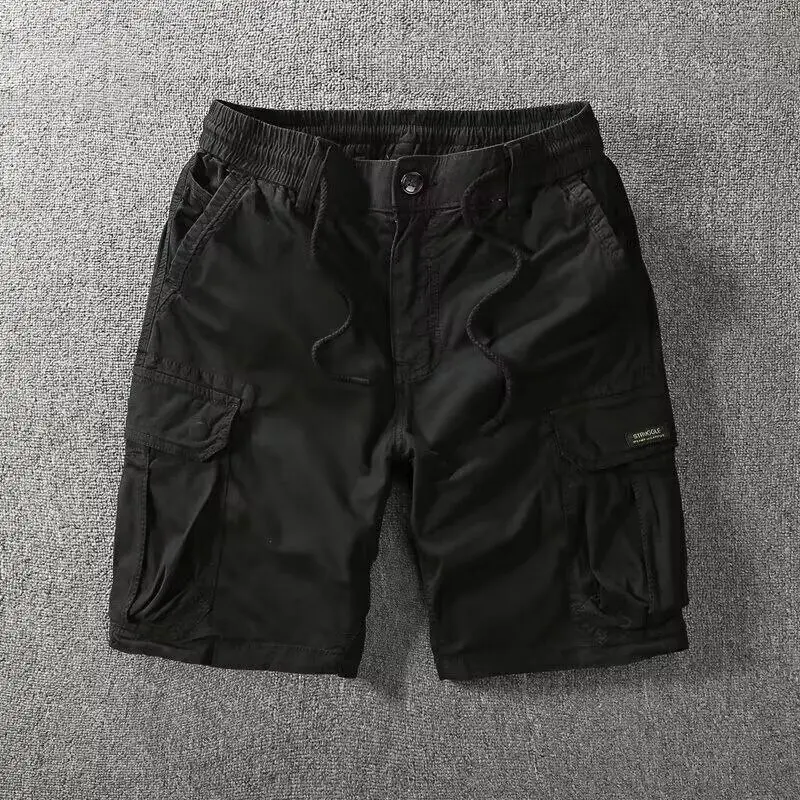 Ice Silk Men's Shorts Summer Thin Loose Casual Wash Resistant Five-Quarter Pants Quick Dry Trendy Brand Mid-Length Shorts