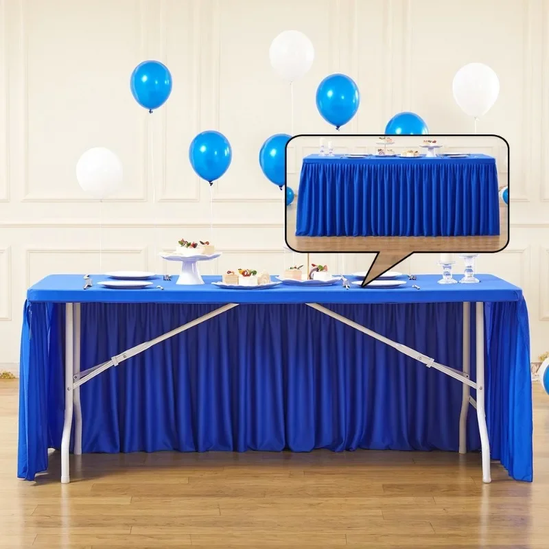 

Solid Color Spandex Tablecloths 6ft Fitted Stretch Table Covers for Rectangular Tables Perfect Weddings Birthdays Banquets Decor
