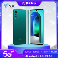 Original LG G9 VELVET G900EM G900VM G900UM G900TM G900AM G900N 5G Mobile Phone NFC 6/8GB+128GB 48MP+16MP Octa Core SmartPhone