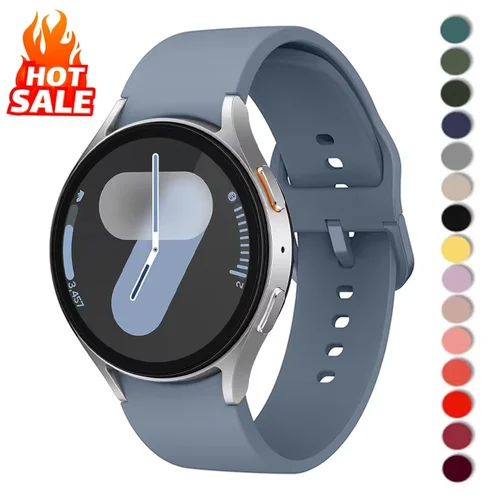 Correa de silicona para Samsung Galaxy Watch 7 6 5 4 44mm 40mm pro 45mm deporte 20mm pulsera de reloj Galaxy Watch6 Classic 43mm 47mm