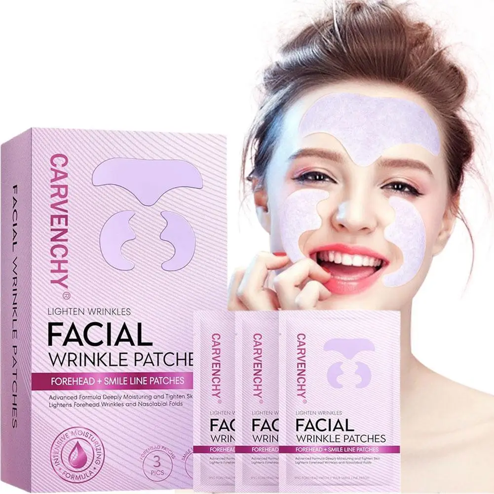 

3pcs/boxed Anti-wrinkle Forehead Line Wrinkles Removal Gel Patch Firming Mask Frown Stickers Anti-aging Moisturizng Face Care